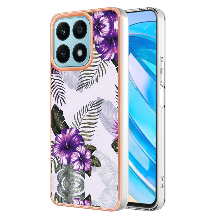 For Honor X8a Electroplating IMD TPU Phone Case(Purple Flower) - free shipping - PMC TechLife - Order now!