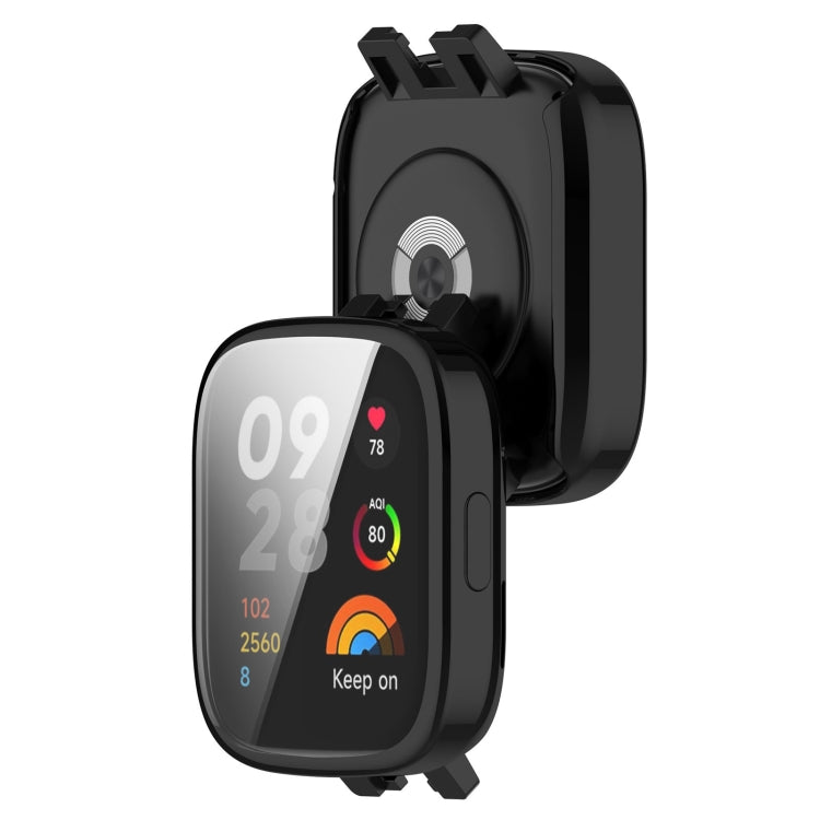 For Redmi Watch 3 Full Coverage TPU Electroplating Watch Protective Case(Black) - Smart Wear by PMC TechLife | Online Shopping South Africa | PMC TechLife