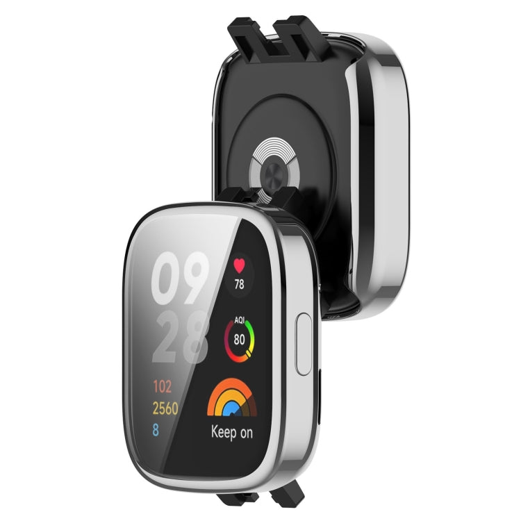 For Redmi Watch 3 Full Coverage TPU Electroplating Watch Protective Case(Silver) - Smart Wear by PMC TechLife | Online Shopping South Africa | PMC TechLife