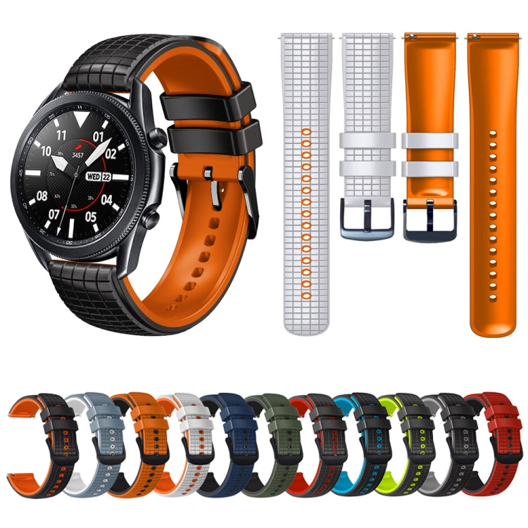 20mm Universal Mesh Two-Tone Silicone Watch Band(Red Black) - Smart Wear by PMC TechLife | Online Shopping South Africa | PMC TechLife