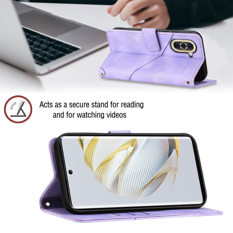 For Huawei nova 10 Skin-feel Embossed Leather Phone Case(Light Purple) - free shipping - PMC TechLife - Order now!