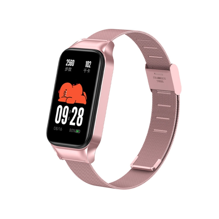 For Redmi Band 2 Milan Buckle Metal Watch Band(Rose Pink) - Smart Wear by PMC Jewellery | Online Shopping South Africa | PMC Jewellery