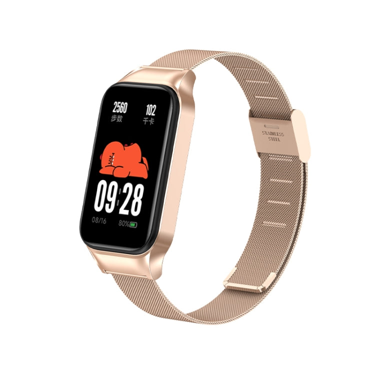 For Redmi Band 2 Milan Buckle Metal Watch Band(Rose Gold) - Smart Wear by PMC TechLife | Online Shopping South Africa | PMC TechLife