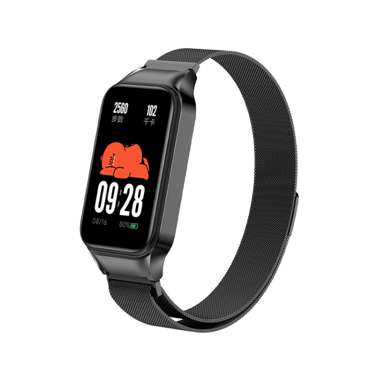 For Redmi Band 2 Milan Magnetic Metal Watch Band(Black) - Smart Wear by PMC TechLife | Online Shopping South Africa | PMC TechLife