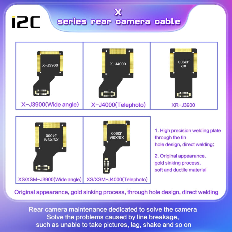 For iPhone 12 mini J10500 i2C Back Facing Wide Camera Cable - Flex Cable by PMC Jewellery | Online Shopping South Africa | PMC Jewellery