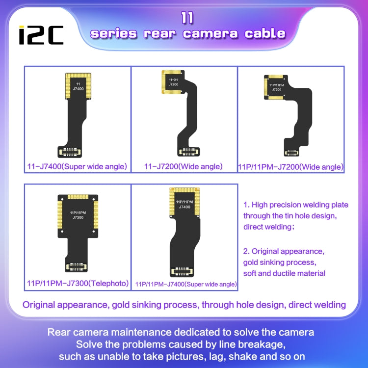 For iPhone 12 Pro Max i2C Back Facing Ultra Wide Camera Cable - Flex Cable by PMC TechLife | Online Shopping South Africa | PMC TechLife