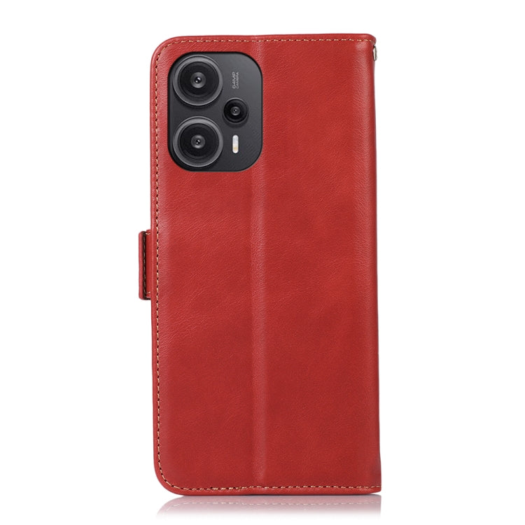 For Xiaomi Redmi Note 12 Turbo 5G Crazy Horse Top Layer Cowhide Leather Phone Case(Red) - Xiaomi Cases by PMC TechLife | Online Shopping South Africa | PMC TechLife