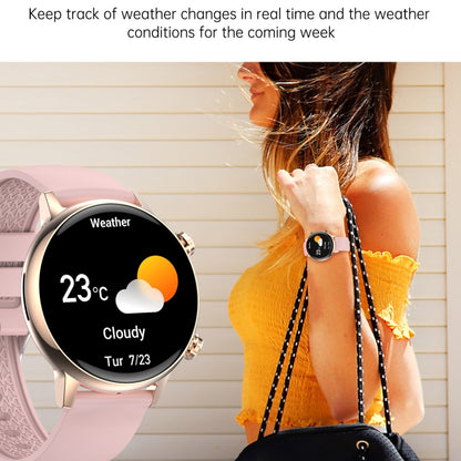 HK39 1.1 inch Smart Silicone Strap Watch Supports Bluetooth Call/Blood Oxygen Monitoring(Pink) - Smart Wear by PMC Jewellery | Online Shopping South Africa | PMC Jewellery