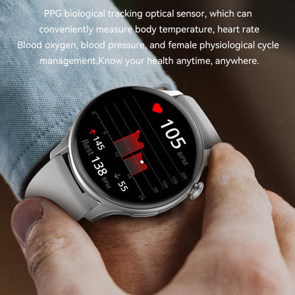 HK85 1.43 inch Smart Silicone Strap Watch Supports Bluetooth Call/Blood Oxygen Monitoring(Black) - Smart Wear by PMC Jewellery | Online Shopping South Africa | PMC Jewellery