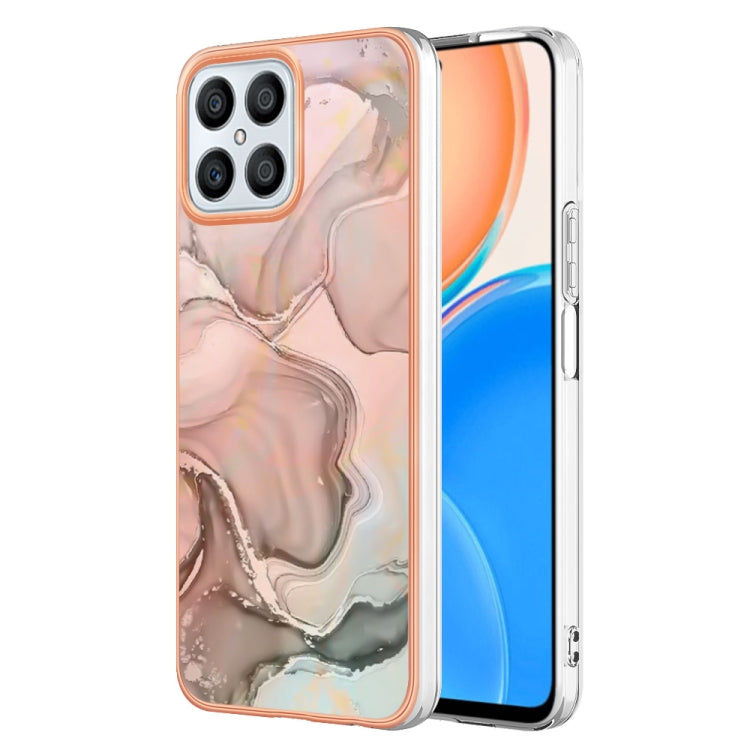 For Honor X8 4G Electroplating Marble Dual-side IMD Phone Case(Rose Gold 015) - free shipping - PMC TechLife - Order now!