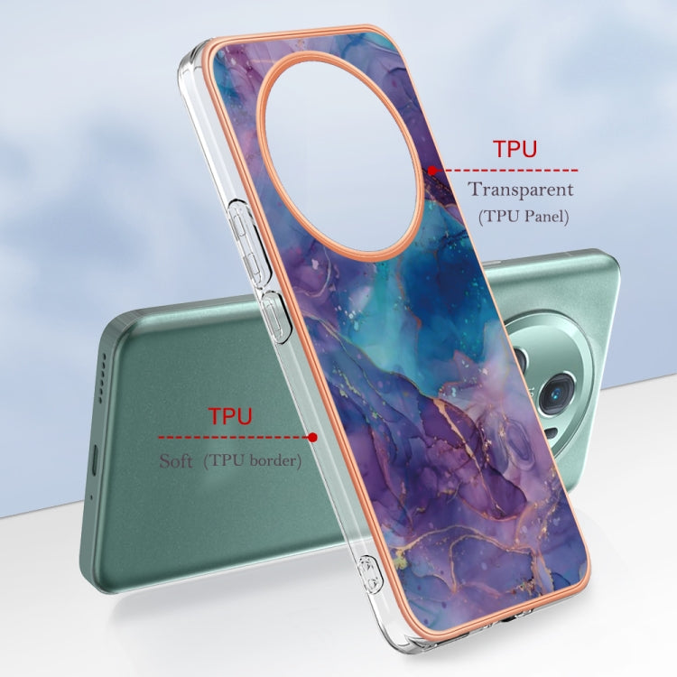 For Honor Magic5 Pro Electroplating Marble Dual-side IMD Phone Case(Purple 016) - free shipping - PMC TechLife - Order now!