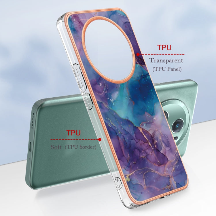 For Honor Magic5 Pro Electroplating Marble Dual-side IMD Phone Case(Purple 016) - Honor Cases by PMC Jewellery | Online Shopping South Africa | PMC Jewellery