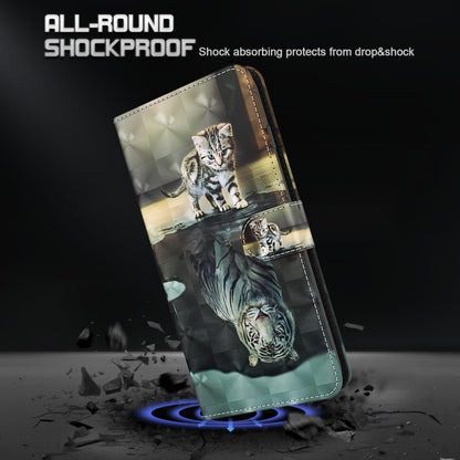 For Xiaomi Redmi Note 12 4G Global 3D Painting Pattern Flip Leather Phone Case(Cat Tiger) - Note 12 Cases by PMC Jewellery | Online Shopping South Africa | PMC Jewellery