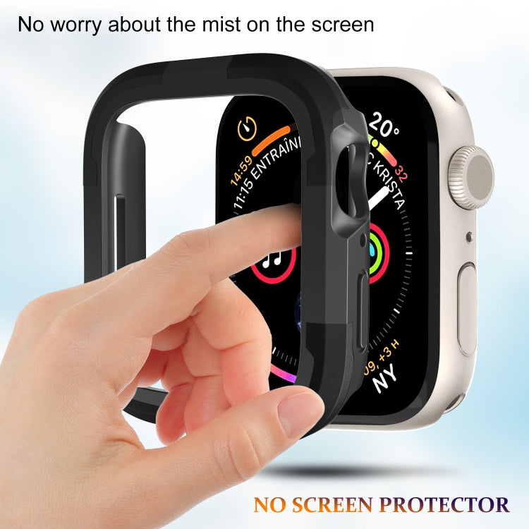 For Apple Watch Series SE 2&6&SE&5&4 44mm Armor Frame Watch Case(Black) - Smart Wear by PMC TechLife | Online Shopping South Africa | PMC TechLife