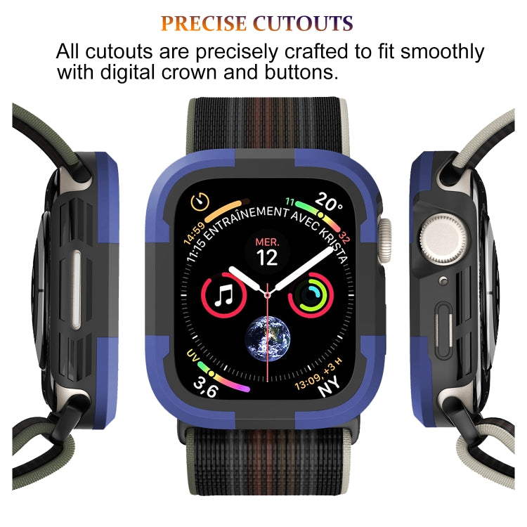 For Apple Watch Series 8 & 7 45mm Armor Frame Watch Case(Purple) - Smart Wear by PMC TechLife | Online Shopping South Africa | PMC TechLife
