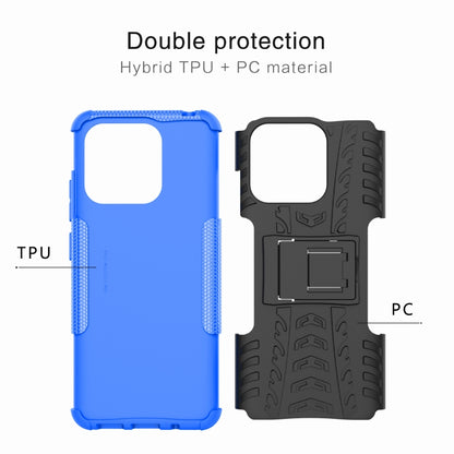 For Xiaomi Redmi 12C Tire Texture TPU + PC Phone Case with Holder(Green) - Xiaomi Cases by PMC Jewellery | Online Shopping South Africa | PMC Jewellery