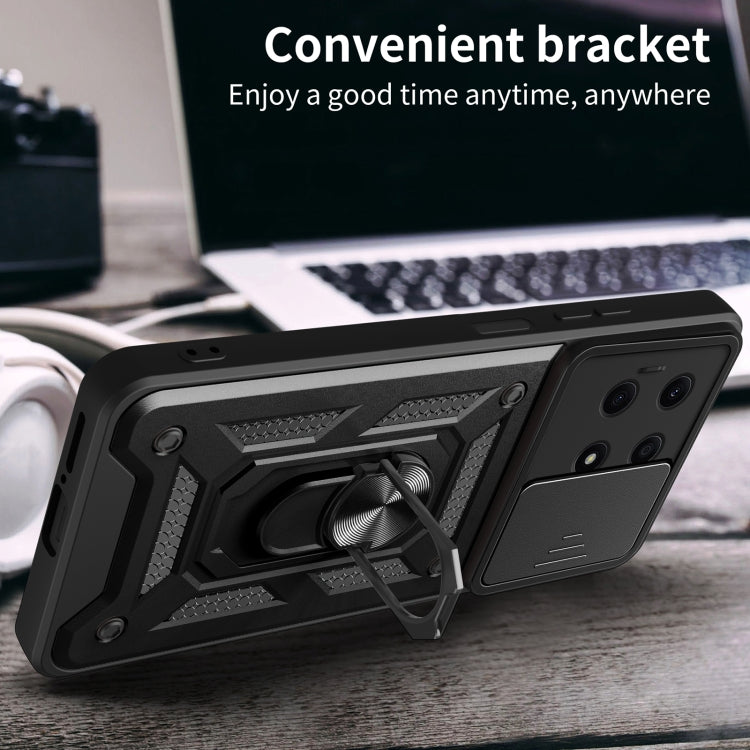 For Honor X8a 4G Sliding Camera Cover Design TPU + PC Phone Case(Black) - free shipping - PMC TechLife - Order now!