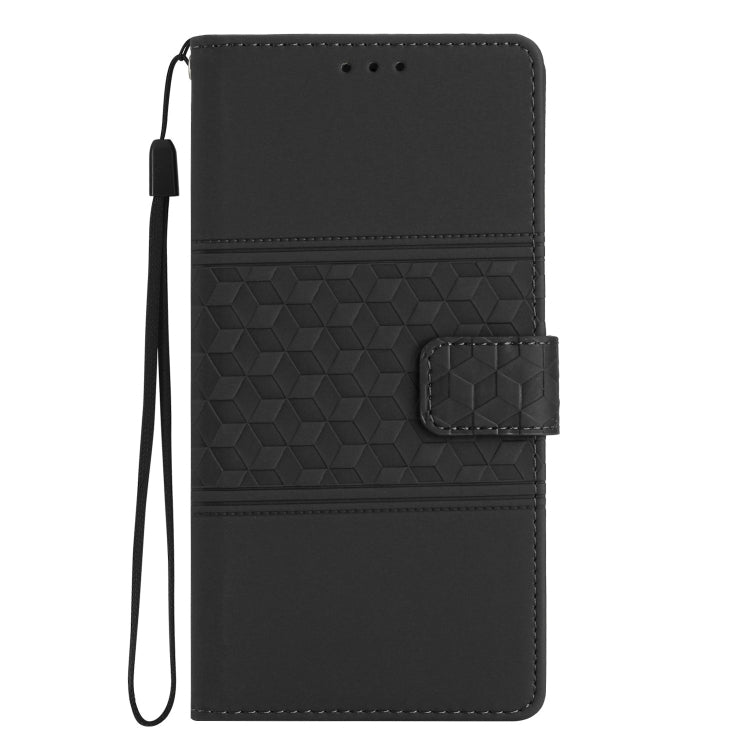 For TCL 40 SE Diamond Embossed Skin Feel Leather Phone Case with Lanyard(Black) - free shipping - PMC TechLife - Order now!