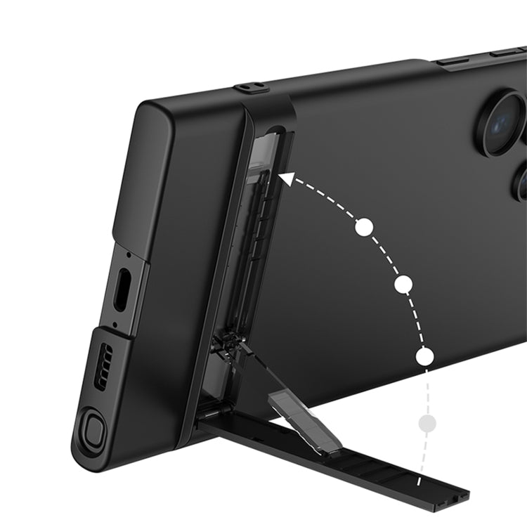 For Samsung Galaxy S23 Ultra 5G GKK Triumph Ultra Thin Full Coverage Phone Case with Stand(Black) - Galaxy S23 Ultra 5G Cases by GKK | Online Shopping South Africa | PMC Jewellery