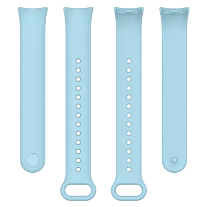 For Xiaomi Mi Band 8 Solid Color Silicone Plug Replacement Watch Band(Blue) - Smart Wear by PMC Jewellery | Online Shopping South Africa | PMC Jewellery