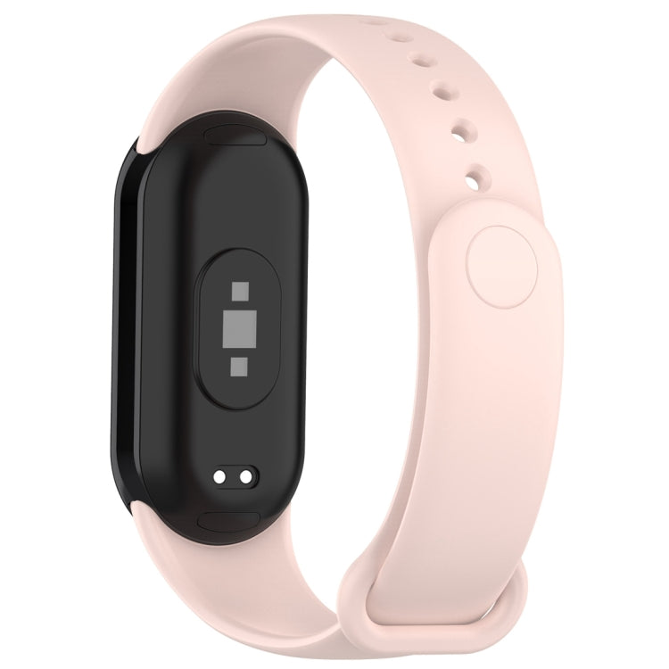 For Xiaomi Mi Band 8 Solid Color Silicone Plug Replacement Watch Band(Pink) - Smart Wear by PMC TechLife | Online Shopping South Africa | PMC TechLife