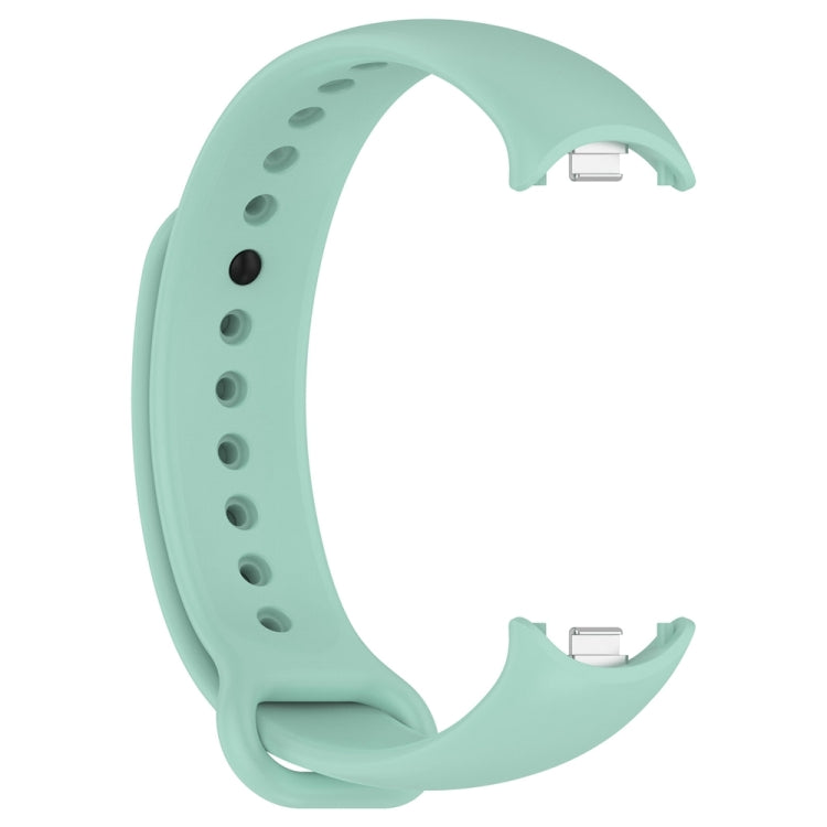 For Xiaomi Mi Band 8 Solid Color Stainless Steel Plug Replacement Watch Band (Blue Green) - Watch Bands by PMC TechLife | Online Shopping South Africa | PMC TechLife