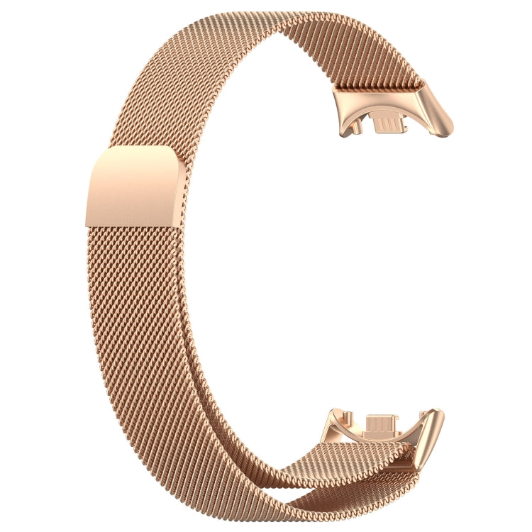 For Xiaomi Mi Band 8 Milanese Metal Watch Band(Rose Gold) - Smart Wear by PMC Jewellery | Online Shopping South Africa | PMC Jewellery