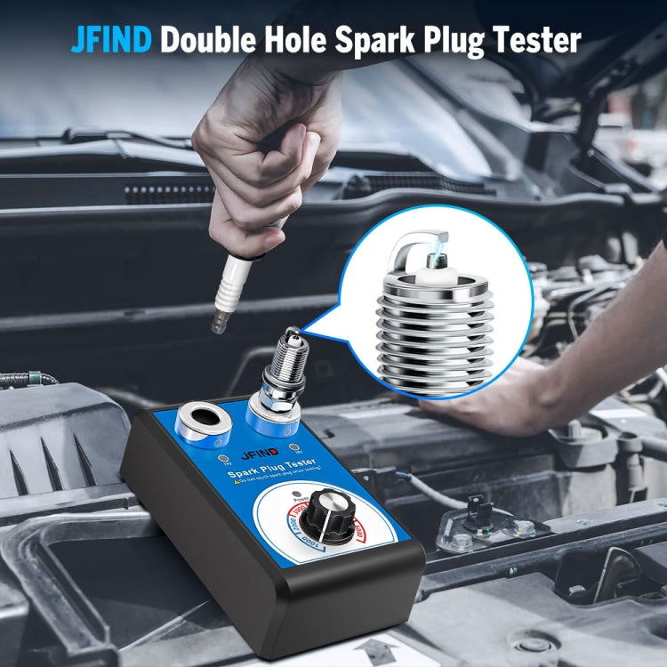 JFIND JF109 Car Double Hole Spark Plug Tester(EU Plug) - Electronic Test by JFIND | Online Shopping South Africa | PMC Jewellery | Buy Now Pay Later Mobicred