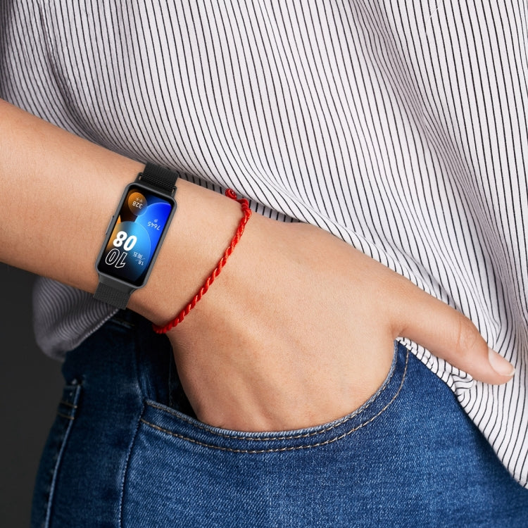 For Huawei Band 10 / 9 / 8 Milanese Metal Watch Band(Space Grey) - Watch Bands by PMC TechLife | Online Shopping South Africa | PMC TechLife | Buy Now Pay Later Mobicred