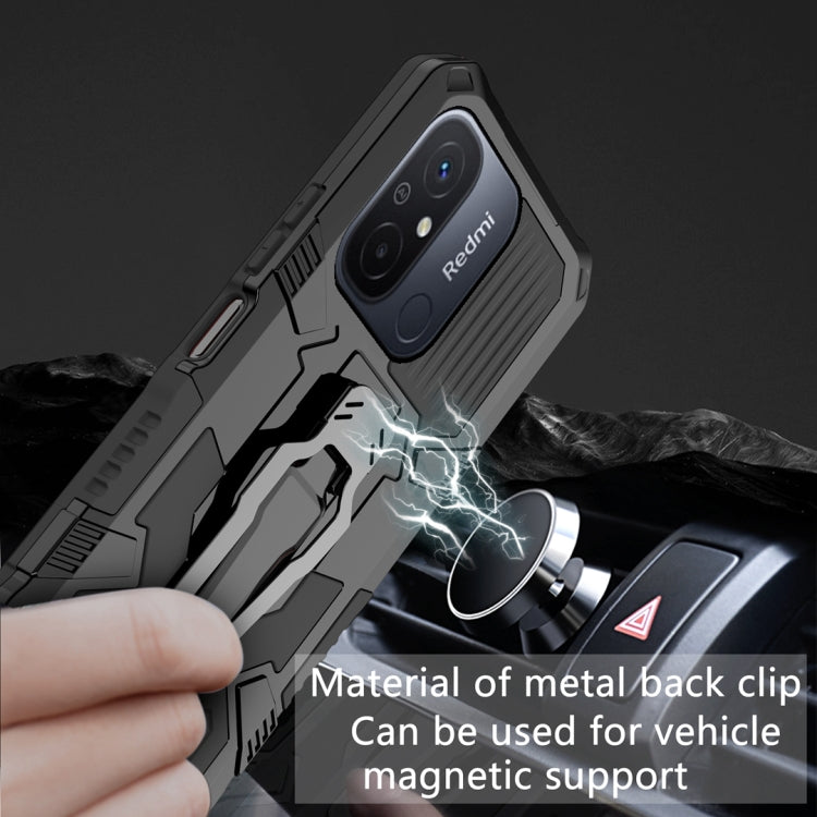 For Xiaomi Redmi 12C Armor Warrior Shockproof PC + TPU Phone Case(Black) - free shipping - PMC TechLife - Order now!