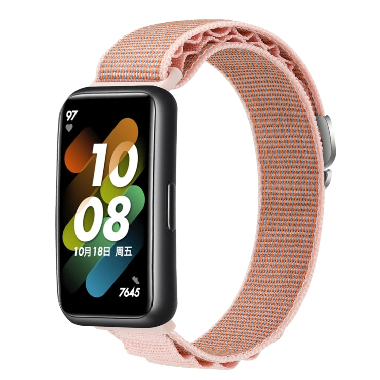 For Huawei Band 7 Loop Nylon Watch Band(Pink) - Smart Wear by PMC Jewellery | Online Shopping South Africa | PMC Jewellery