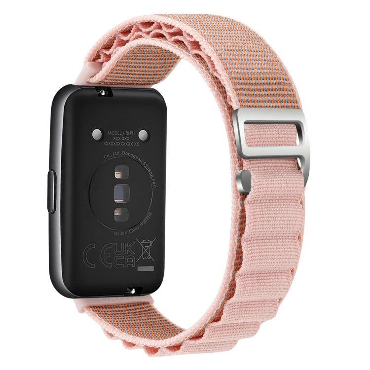 For Huawei Band 7 Loop Nylon Watch Band(Pink) - Smart Wear by PMC TechLife | Online Shopping South Africa | PMC TechLife