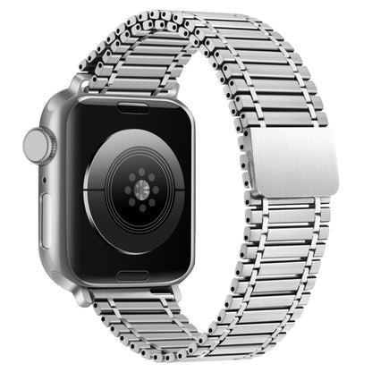 Chain Magnetic Stainless Steel Watch Band For Apple Watch Ultra 49mm / Series 8&7 45mm / SE 2&6&SE&5&4 44mm / 3&2&1 42mm(Silvery) - Smart Wear by PMC Jewellery | Online Shopping South Africa | PMC Jewellery