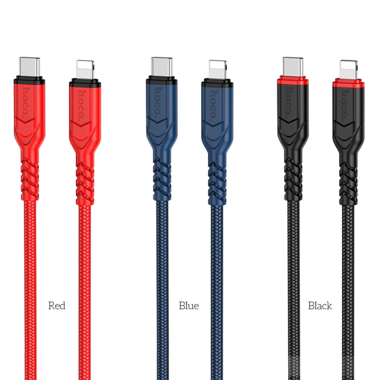 hoco X59 Victory PD 20W USB-C / Type-C to 8 Pin Charging Data Dable, Length:1m(Red) - 2 in 1 Cable by hoco | Online Shopping South Africa | PMC Jewellery | Buy Now Pay Later Mobicred