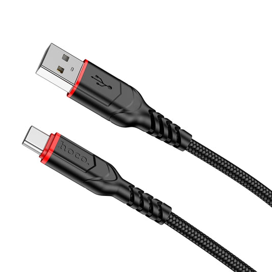 hoco X59 Victory 3A USB to USB-C / Type-C Charging Data Dable, Length:2m(Black) - USB-C & Type-C Cable by hoco | Online Shopping South Africa | PMC Jewellery