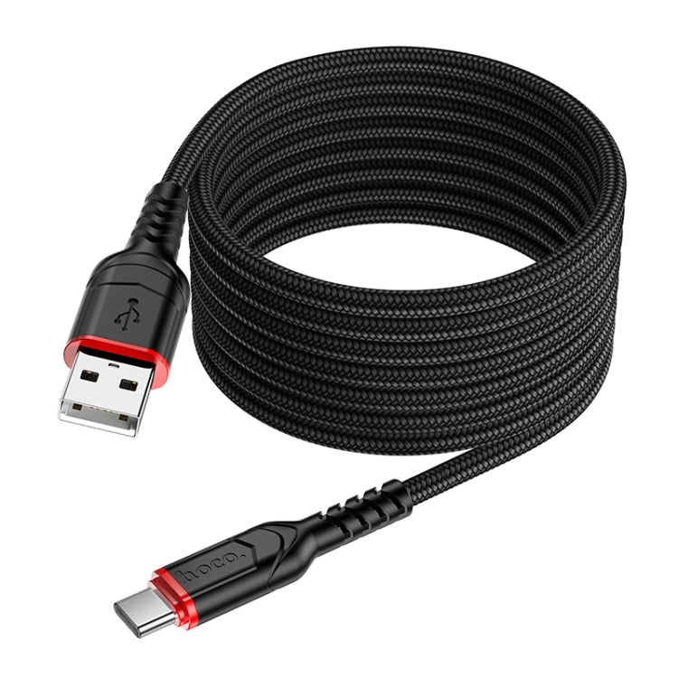 hoco X59 Victory 3A USB to USB-C / Type-C Charging Data Dable, Length:2m(Black) - USB-C & Type-C Cable by hoco | Online Shopping South Africa | PMC Jewellery