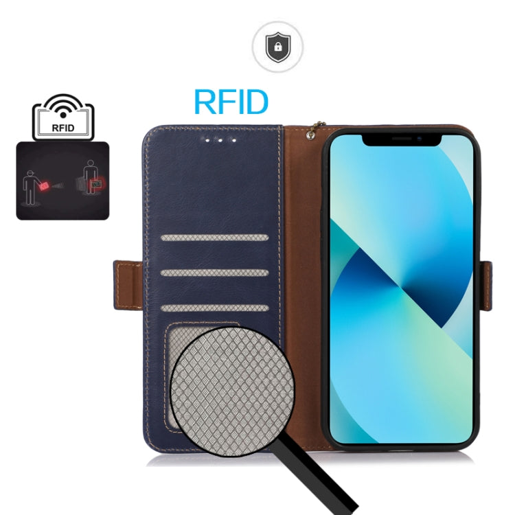 For Xiaomi 13 Ultra Crazy Horse Top Layer Cowhide Leather Phone Case(Blue) - 13 Ultra Cases by PMC TechLife | Online Shopping South Africa | PMC TechLife