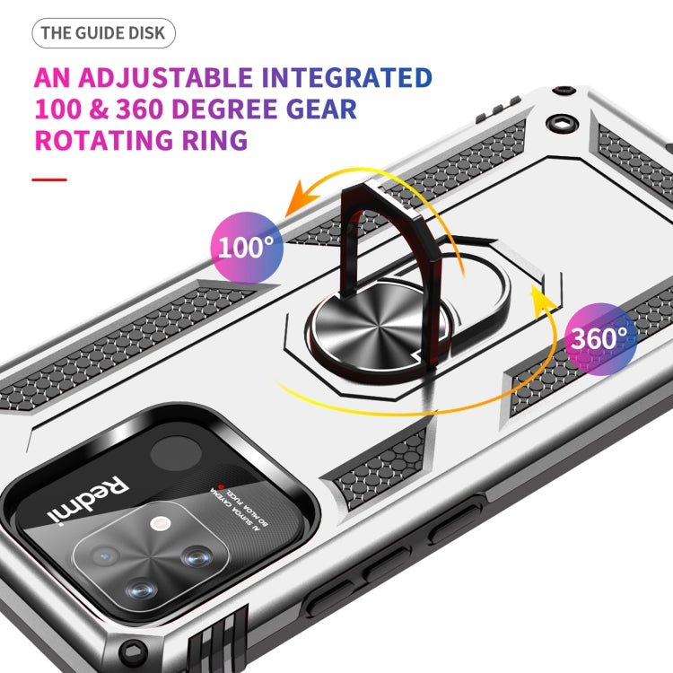 For Xiaomi Redmi 12C / 11A Shockproof TPU + PC Phone Case with Holder(Silver) - free shipping - PMC TechLife - Order now!