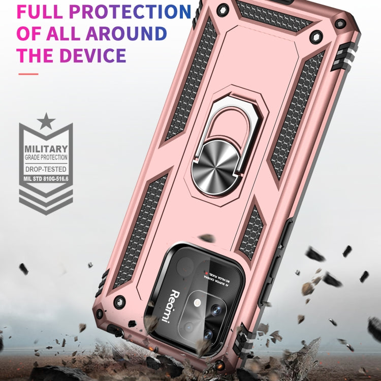 For Xiaomi Redmi 12C / 11A Shockproof TPU + PC Phone Case with Holder(Rose Gold) - Mi 11 Ultra Cases by PMC Jewellery | Online Shopping South Africa | PMC Jewellery