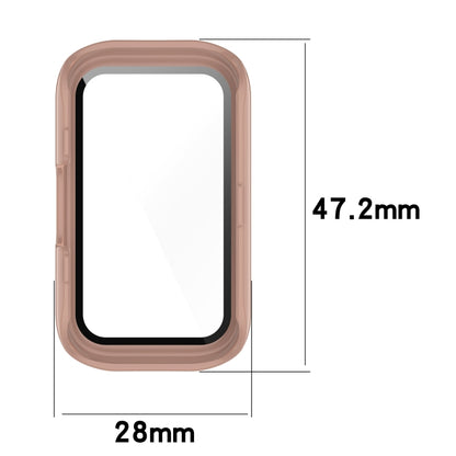 For Keep Band B3 PC + Tempered Glass Film Integrated Watch Protective Case(Pink) - Smart Wear by PMC Jewellery | Online Shopping South Africa | PMC Jewellery