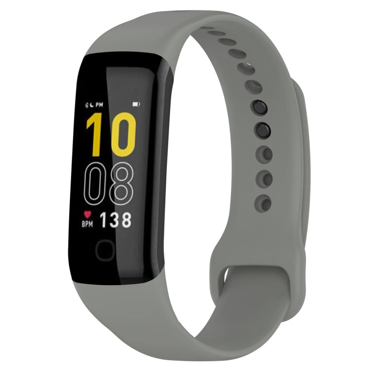 For Mambo Band 5 / 5S Solid Color Silicone Replacement Watch Band(Grey) - Smart Wear by PMC TechLife | Online Shopping South Africa | PMC TechLife