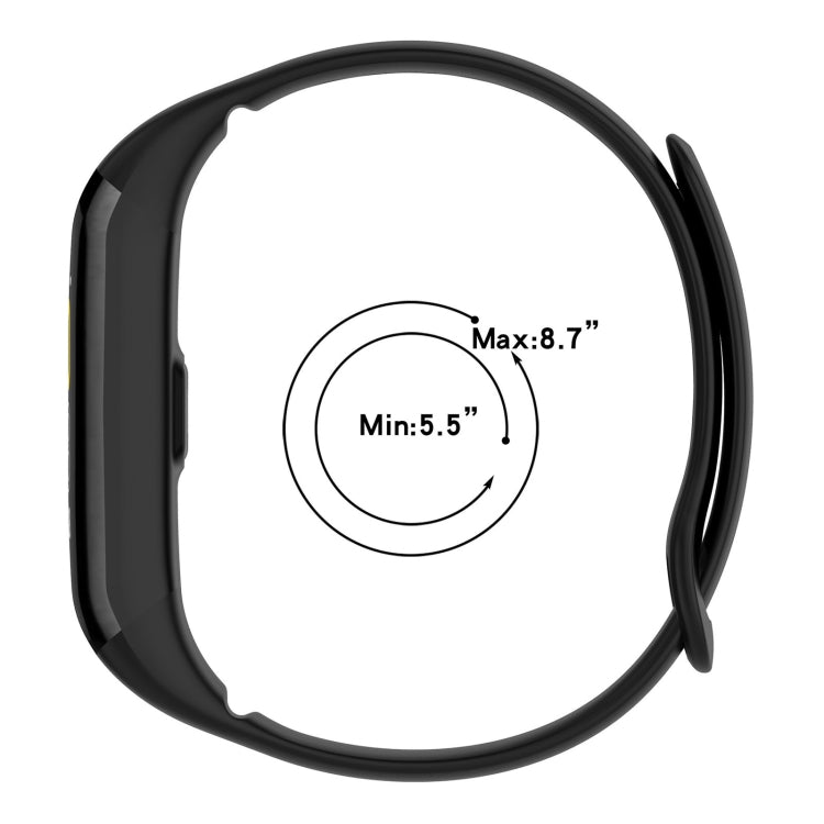 For Mambo Band 5 / 5S Solid Color Silicone Replacement Watch Band(Black) - Smart Wear by PMC TechLife | Online Shopping South Africa | PMC TechLife