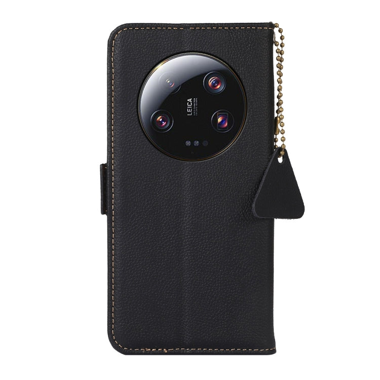 For Xiaomi 13 Ultra Side-Magnetic TJ Genuine Leather RFID Phone Case(Black) - free shipping - PMC TechLife - Order now!