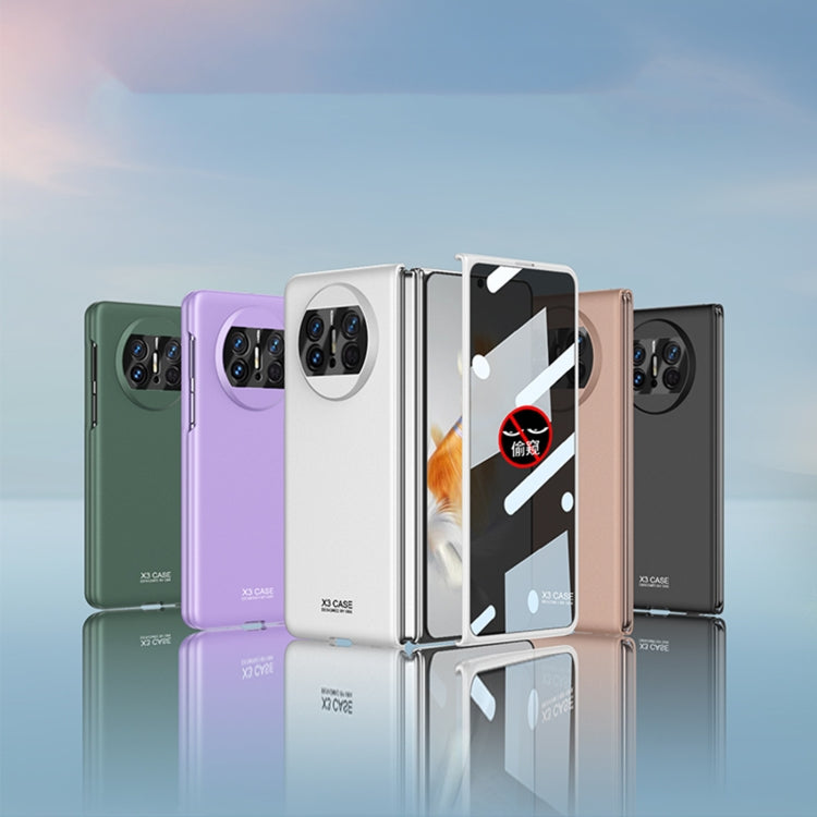 For Huawei Mate X3 GKK Peep-proof Integrated Ultra-thin Full Coverage Phone Flip Case(Silver) - Huawei Cases by GKK | Online Shopping South Africa | PMC TechLife | Buy Now Pay Later Mobicred