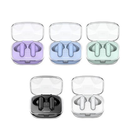USAMS BE16 Ice Tray Series Transparent TWS In-Ear Wireless Bluetooth Earphone(Green) - TWS Earphone by USAMS | Online Shopping South Africa | PMC Jewellery