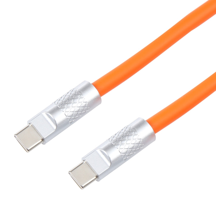 Mech Series 120W USB-C / Type-C to USB-C / Type-C Metal Plug Silicone Fast Charging Data Cable, Length: 1.2m(Orange) - USB-C & Type-C Cable by PMC Jewellery | Online Shopping South Africa | PMC Jewellery