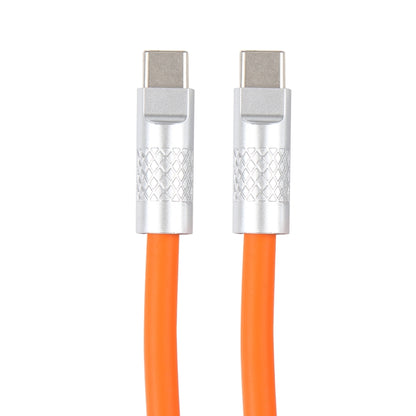 Mech Series 120W USB-C / Type-C to USB-C / Type-C Metal Plug Silicone Fast Charging Data Cable, Length: 1.2m(Orange) - USB-C & Type-C Cable by PMC Jewellery | Online Shopping South Africa | PMC Jewellery