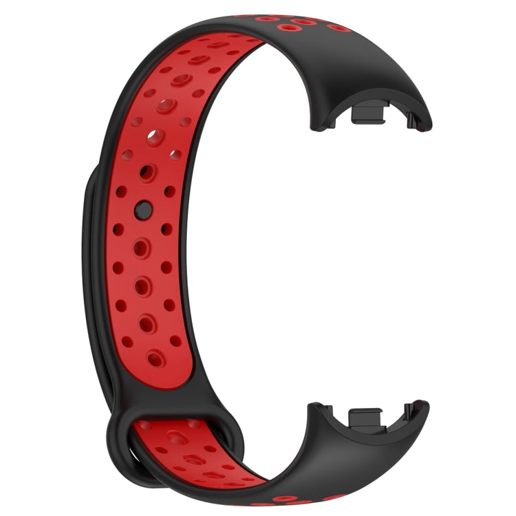 For Xiaomi Mi Band 8 Sports Two Color Silicone Watch Band(Black Red) -  by PMC Jewellery | Online Shopping South Africa | PMC Jewellery