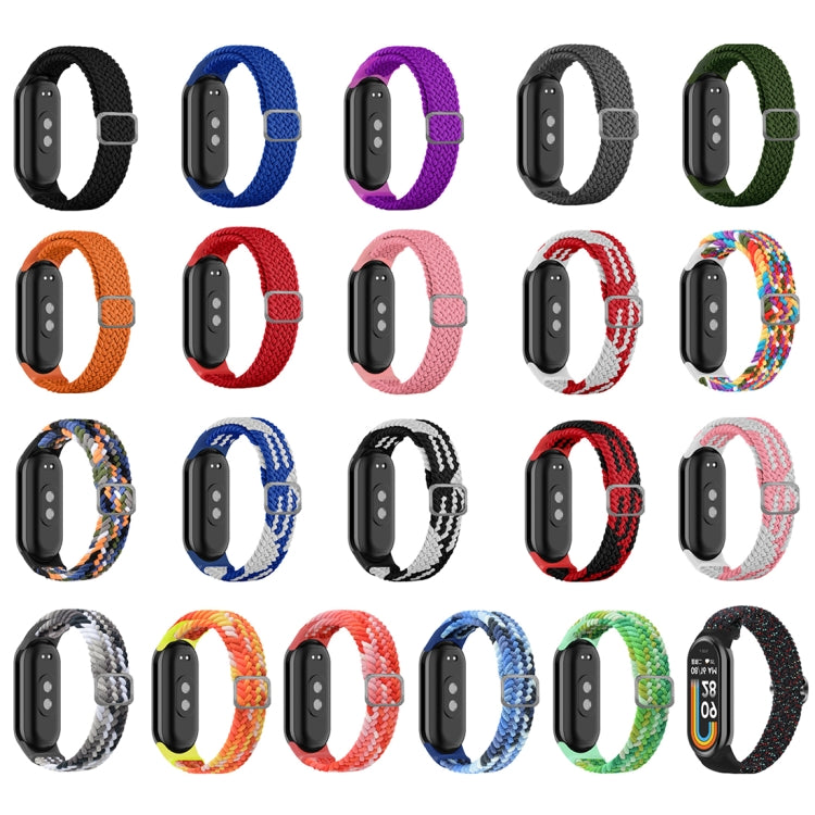 For Xiaomi Mi Band 8 Adjustable Nylon Braided Elasticity Watch Band(Colorful Red) -  by PMC TechLife | Online Shopping South Africa | PMC TechLife