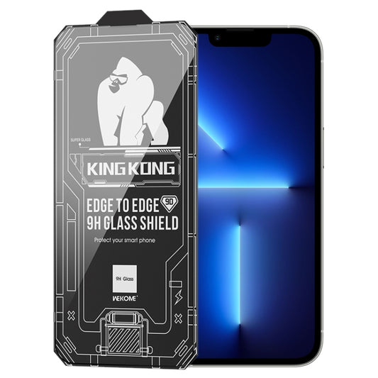 For iPhone 13 Pro WK WTP-066 King Kong Vacha 9D Curved HD Tempered Glass Film(Black) - iPhone 13 Pro Tempered Glass by WK | Online Shopping South Africa | PMC Jewellery | Buy Now Pay Later Mobicred